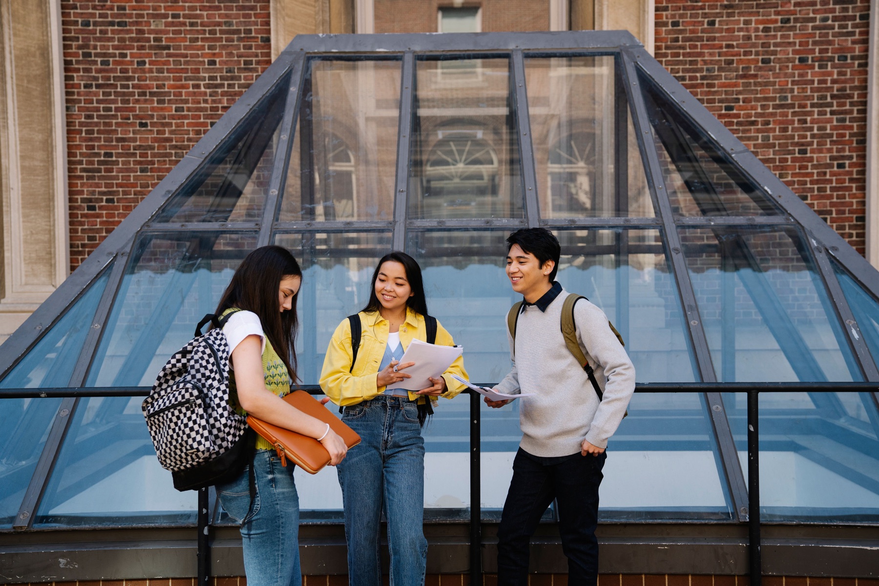 University students participating in a classroom discussion